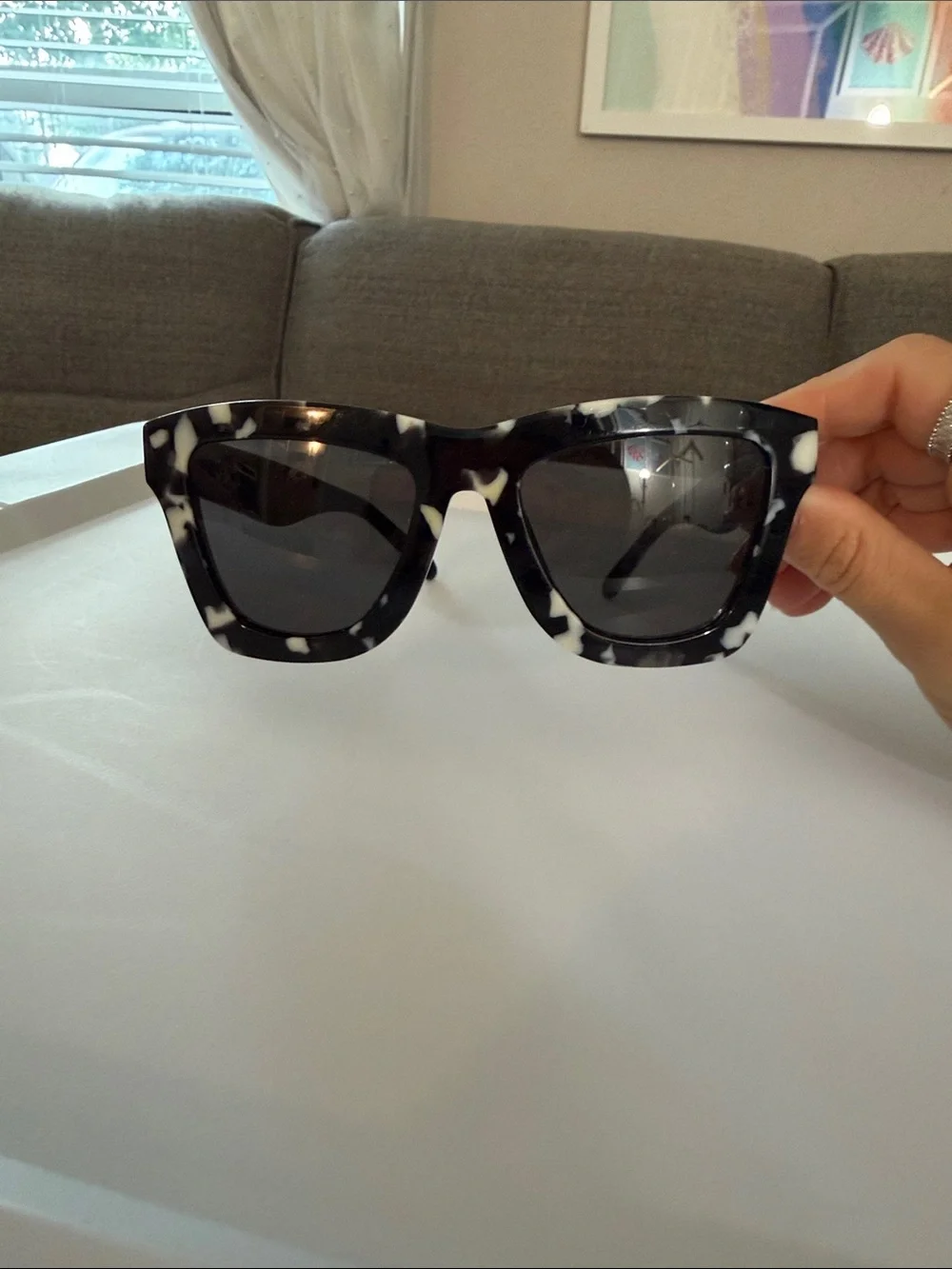 Valley Eyewear Black and White Tort Frame Sunglasses